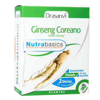 GINSENG COREANO 60 CAPSULAS NUTRABASICOS DRASANVI